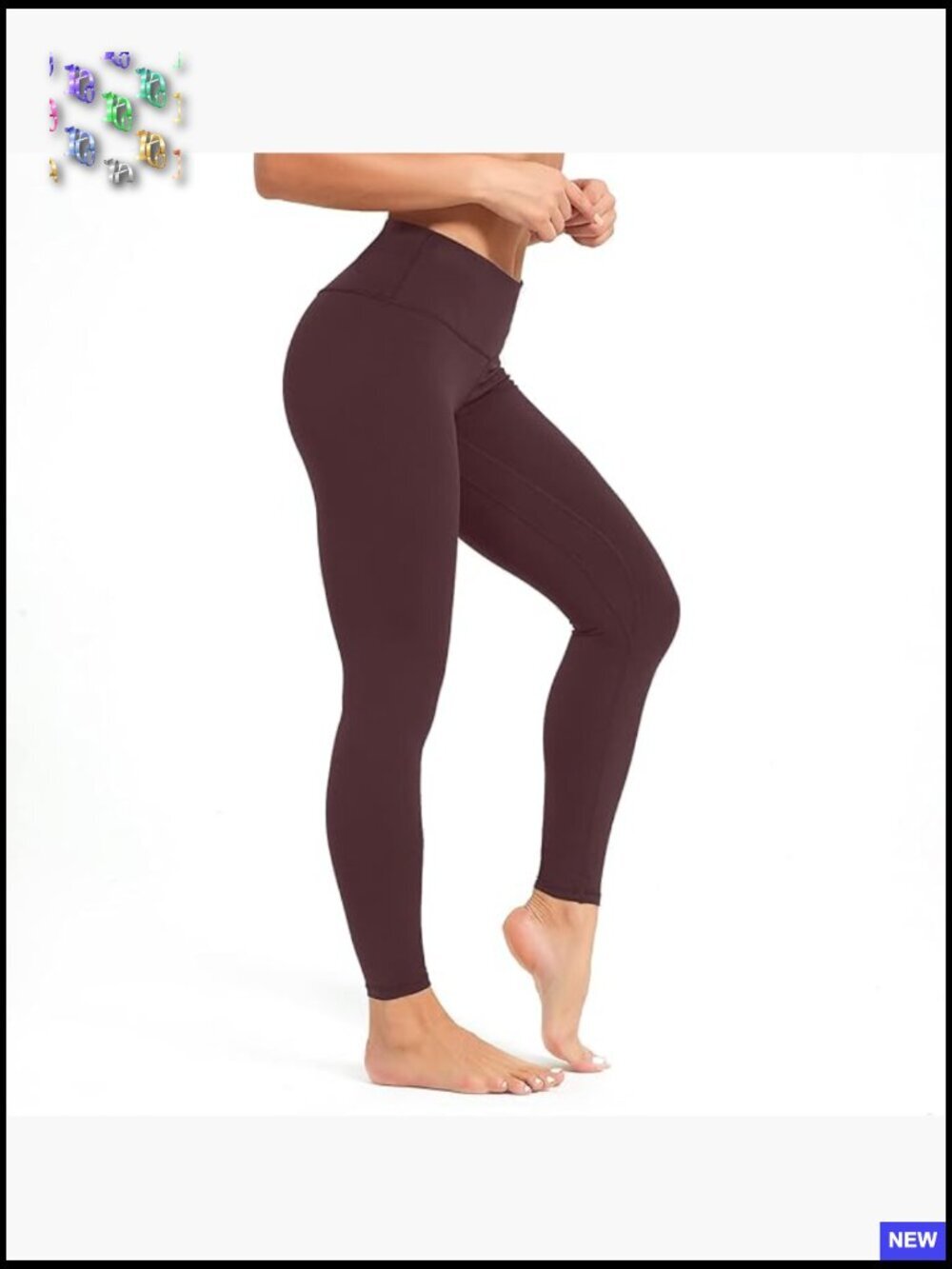 High Waisted Yoga Leggings with Pockets Tummy Control Workout Pants Naked